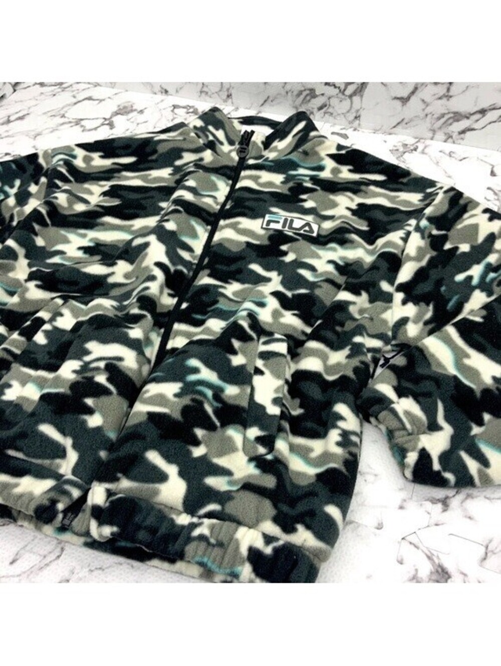Men's Fila Woodland Camouflage Sherpa Track Jacket